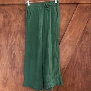 Michael Stars green wide leg pants